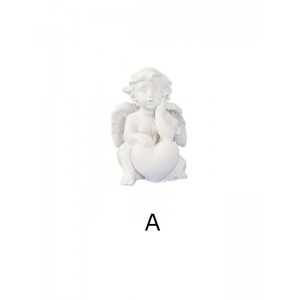 Angel sitting with heart 5,5 cm