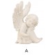 Angel sitting with glass ball 18.5 cm