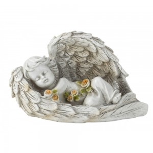 Angel lying in wings 19 cm