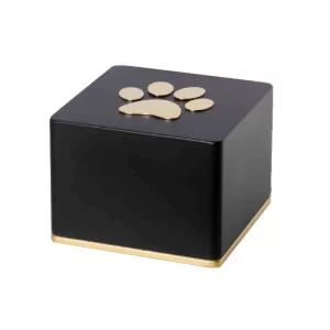 Pet Cremation Urn Gold & Black with paw 1,7 L (105 cubic inch) Pet Cremation Urn Gold & Black with paw 1,7 L (105 cubic inch)