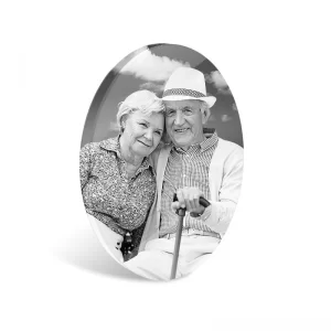 PhotoCrystal - Laminated Photo Glass Oval Monochrome – Ready-to-Mount with Adhesive Backing PhotoCrystal - Laminated Photo Glass Oval Monochrome – Ready-to-Mount with Adhesive Backing