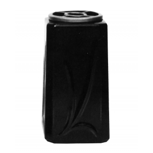 Grave Vase Leaf V-04 Black