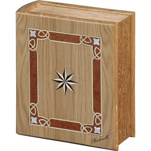 Wooden Memorial Cremation Urn Book 2519.RO