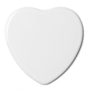 Porcelain Ceramic Photo Heart Black & White